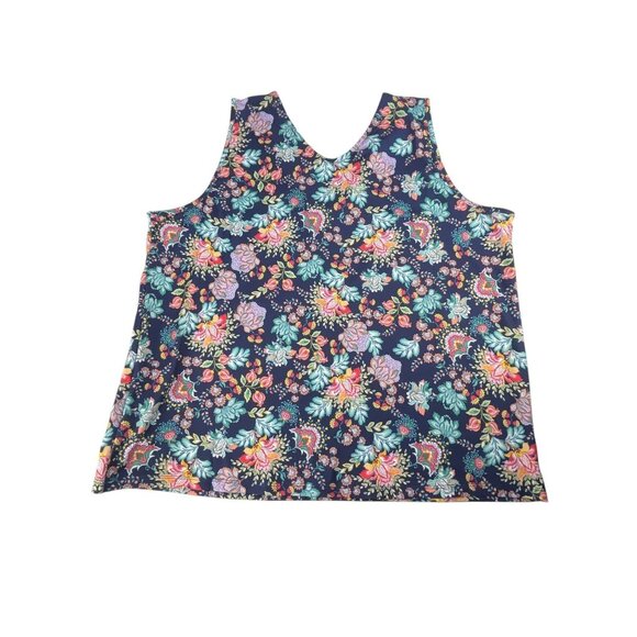 Thomas & Olivia Black Floral Tank Top with Chain Detail Size XL NWT - Picture 2 of 7